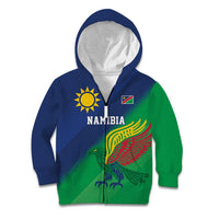 Namibia Rugby Custom Kid Hoodie Welwitschias African Fish Eagle - Wonder Print Shop