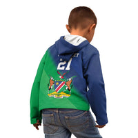 Namibia Rugby Custom Kid Hoodie Welwitschias African Fish Eagle - Wonder Print Shop