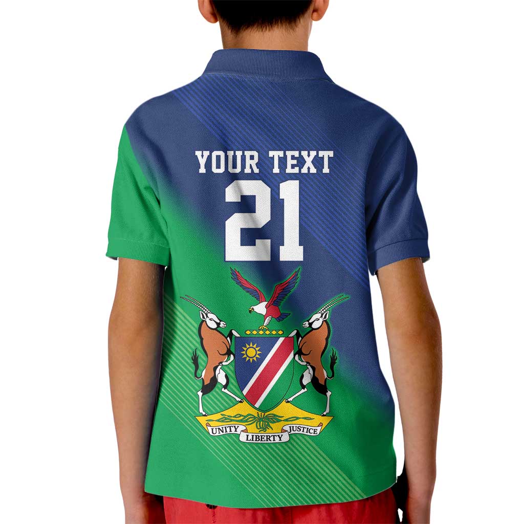 Namibia Rugby Custom Kid Polo Shirt Welwitschias African Fish Eagle - Wonder Print Shop