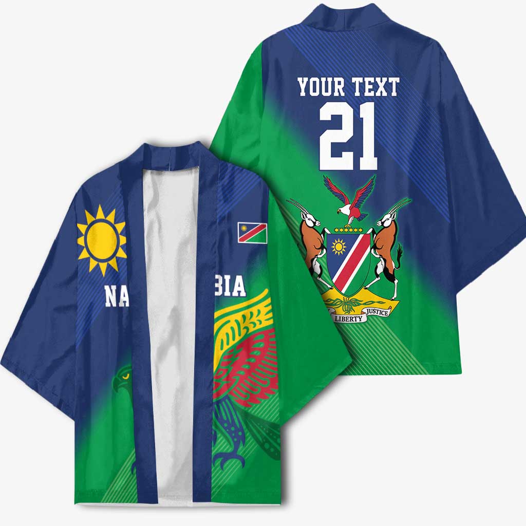 Namibia Rugby Custom Kimono Welwitschias African Fish Eagle - Wonder Print Shop
