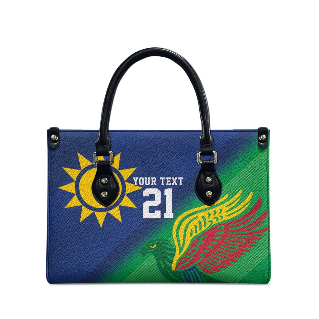 Namibia Rugby Custom Leather Bag Welwitschias African Fish Eagle - Wonder Print Shop