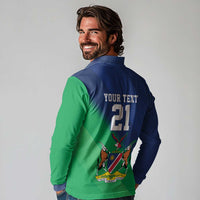 Namibia Rugby Custom Long Sleeve Polo Shirt Welwitschias African Fish Eagle - Wonder Print Shop