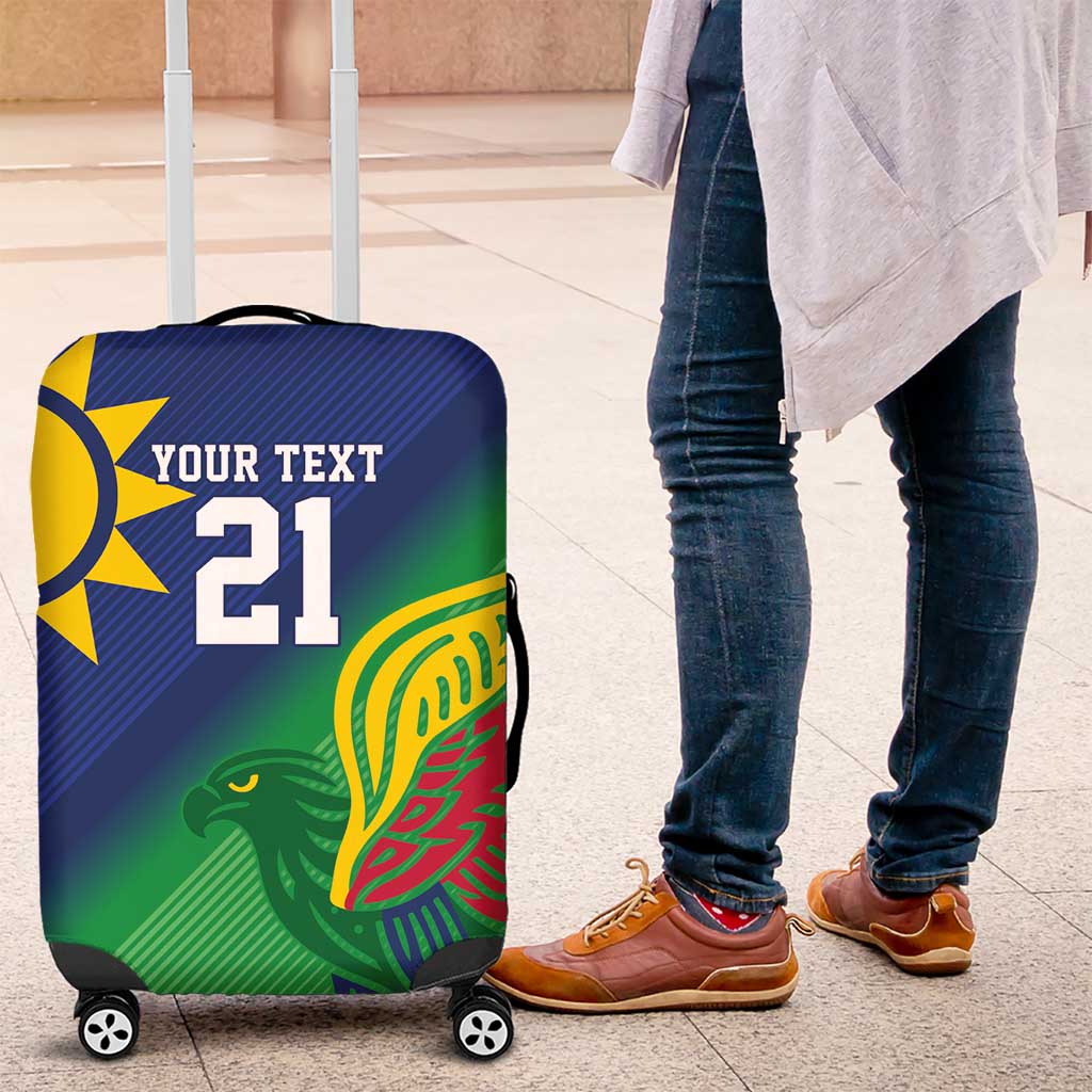 Namibia Rugby Custom Luggage Cover Welwitschias African Fish Eagle - Wonder Print Shop