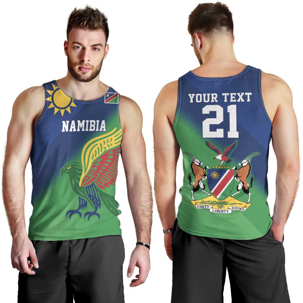 Namibia Rugby Custom Men Tank Top Welwitschias African Fish Eagle - Wonder Print Shop