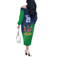 Namibia Rugby Custom Off The Shoulder Long Sleeve Dress Welwitschias African Fish Eagle - Wonder Print Shop