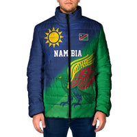 Namibia Rugby Custom Padded Jacket Welwitschias African Fish Eagle - Wonder Print Shop