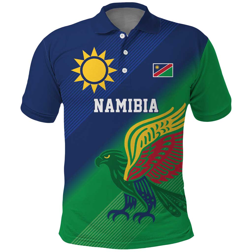 Namibia Rugby Custom Polo Shirt Welwitschias African Fish Eagle - Wonder Print Shop