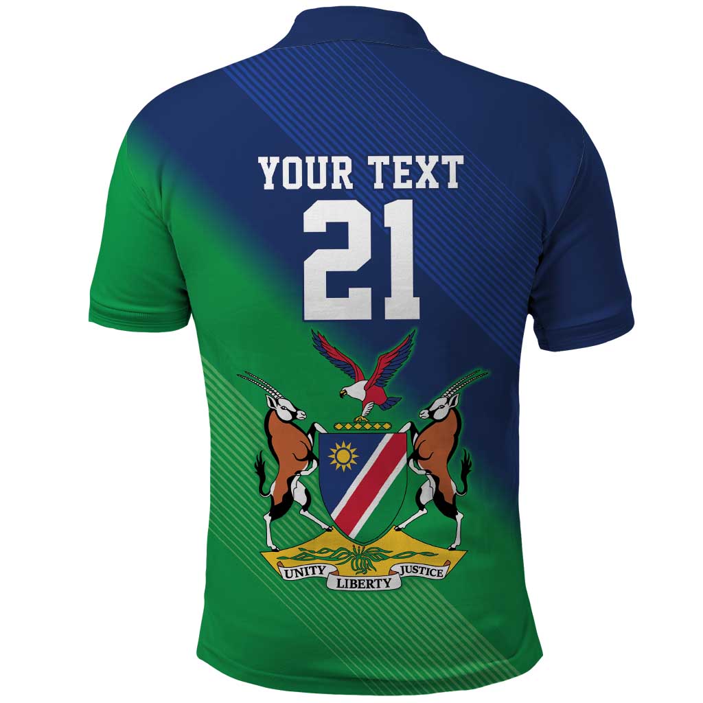 Namibia Rugby Custom Polo Shirt Welwitschias African Fish Eagle - Wonder Print Shop