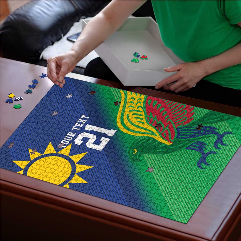 Namibia Rugby Custom Puzzle Welwitschias African Fish Eagle - Wonder Print Shop