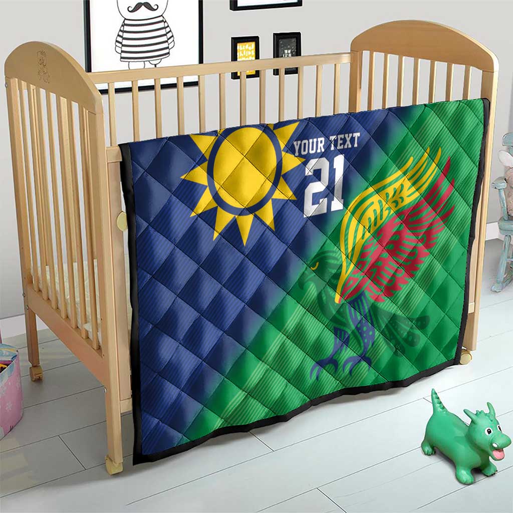 Namibia Rugby Custom Quilt Welwitschias African Fish Eagle - Wonder Print Shop