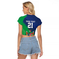 Namibia Rugby Custom Raglan Cropped T Shirt Welwitschias African Fish Eagle - Wonder Print Shop