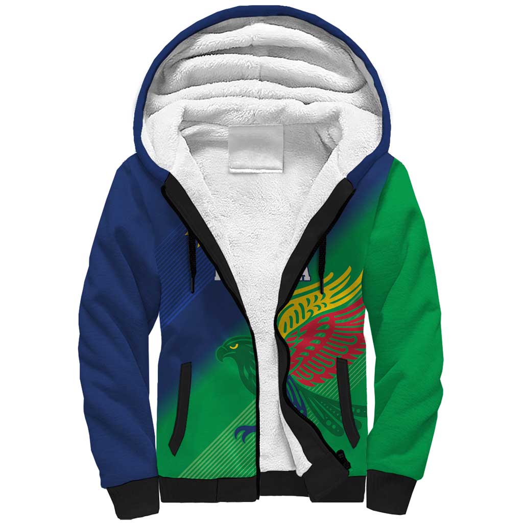 Namibia Rugby Custom Sherpa Hoodie Welwitschias African Fish Eagle - Wonder Print Shop
