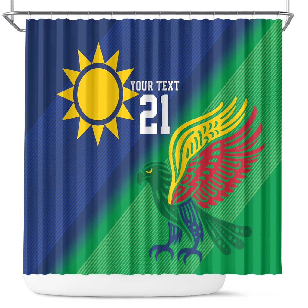 Namibia Rugby Custom Shower Curtain Welwitschias African Fish Eagle - Wonder Print Shop