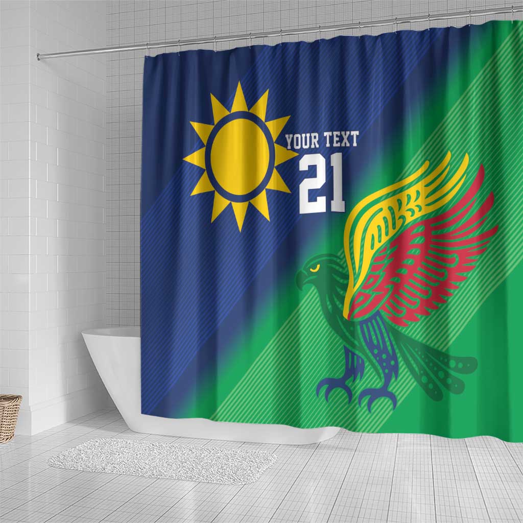 Namibia Rugby Custom Shower Curtain Welwitschias African Fish Eagle - Wonder Print Shop