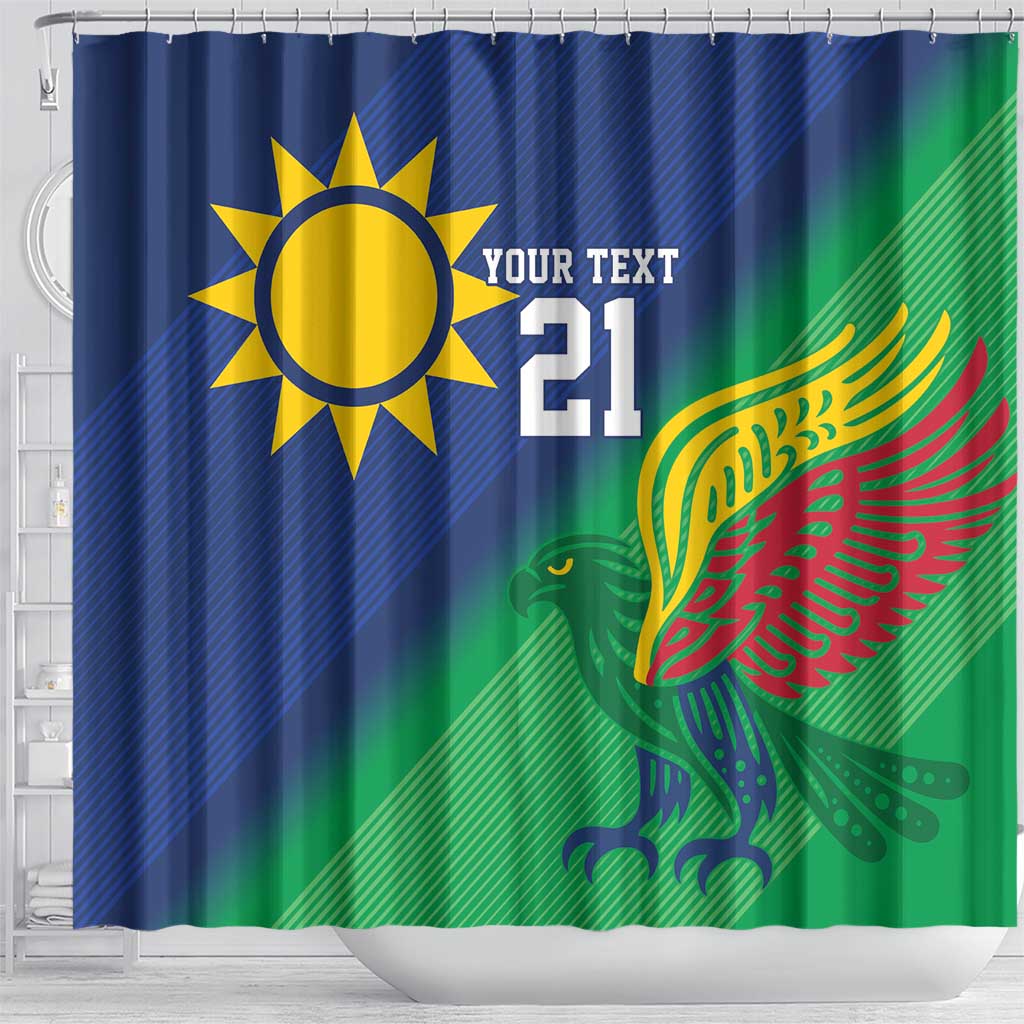 Namibia Rugby Custom Shower Curtain Welwitschias African Fish Eagle - Wonder Print Shop