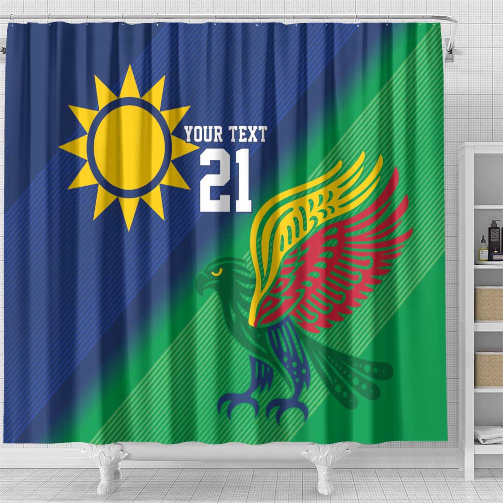 Namibia Rugby Custom Shower Curtain Welwitschias African Fish Eagle - Wonder Print Shop