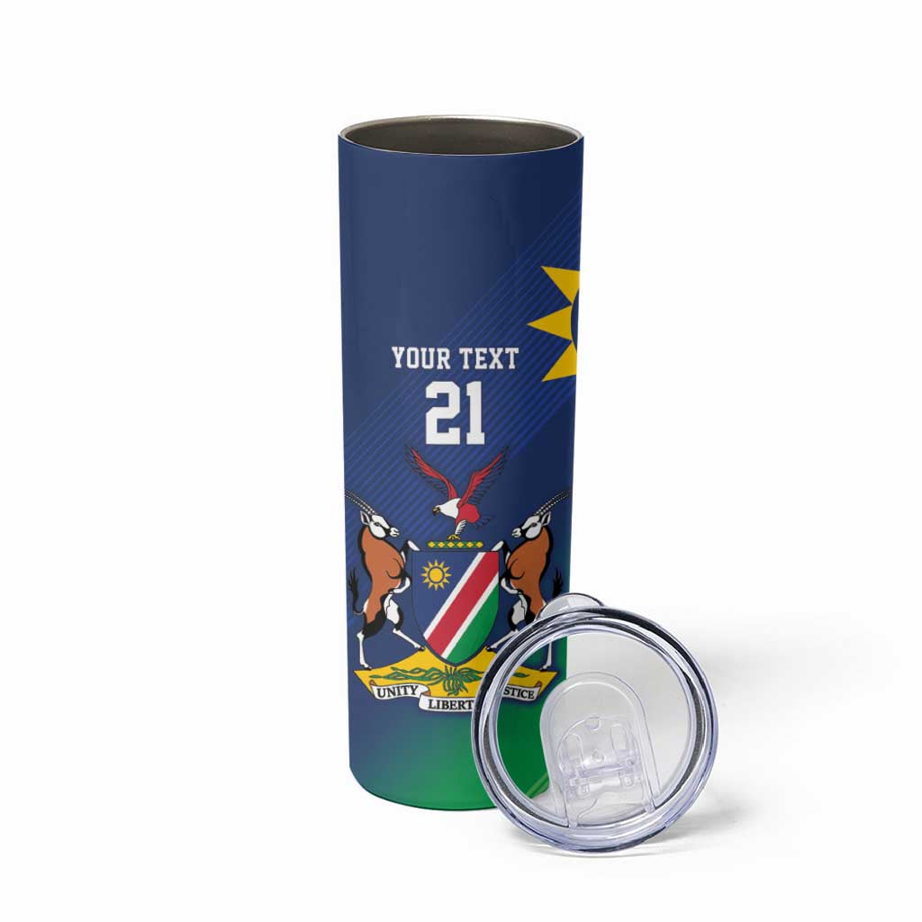Namibia Rugby Custom Skinny Tumbler Welwitschias African Fish Eagle - Wonder Print Shop