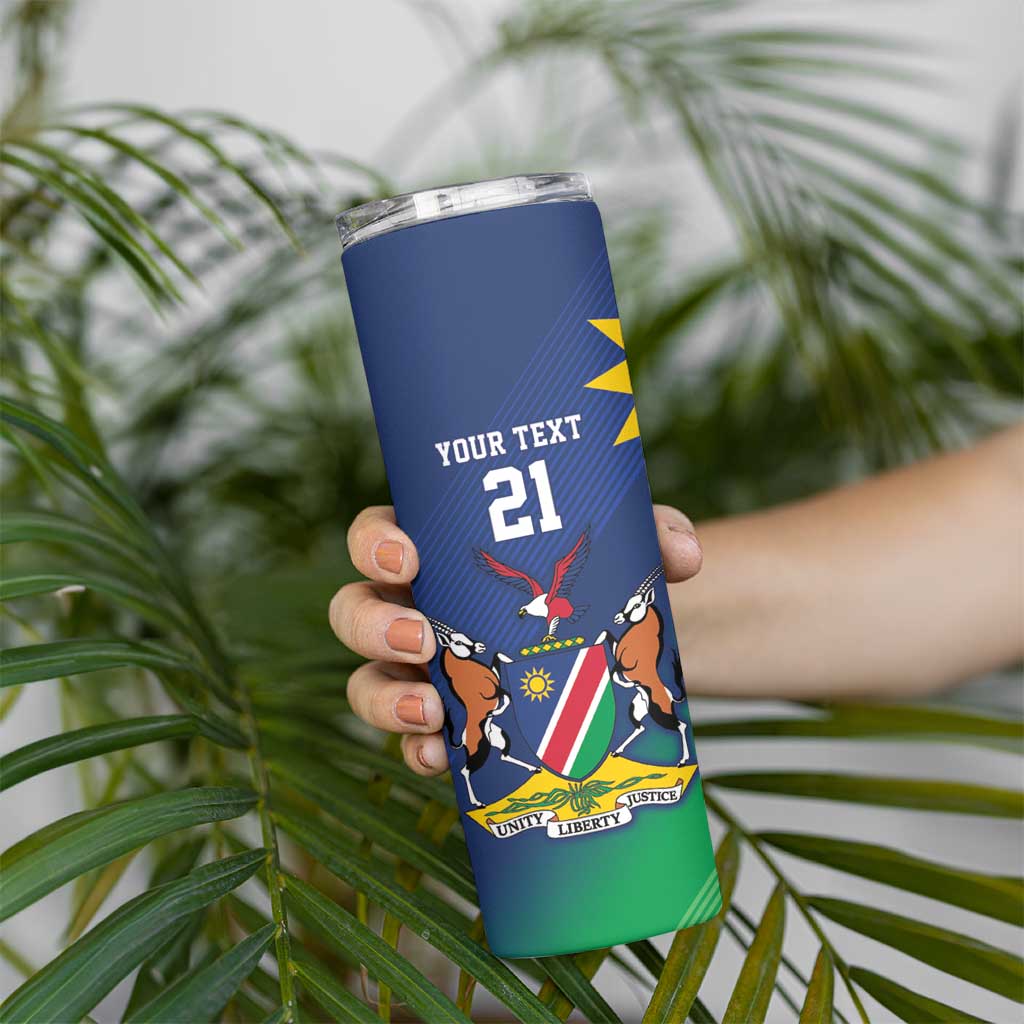 Namibia Rugby Custom Skinny Tumbler Welwitschias African Fish Eagle - Wonder Print Shop
