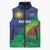 Namibia Rugby Custom Sleeveless Puffer Jacket Welwitschias African Fish Eagle - Wonder Print Shop