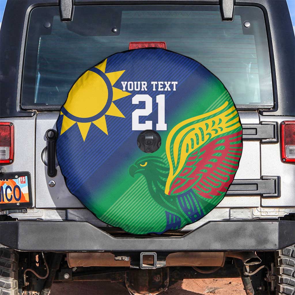 Namibia Rugby Custom Spare Tire Cover Welwitschias African Fish Eagle - Wonder Print Shop