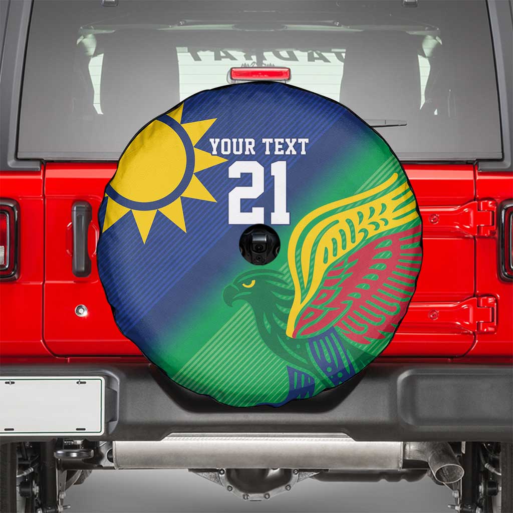 Namibia Rugby Custom Spare Tire Cover Welwitschias African Fish Eagle - Wonder Print Shop