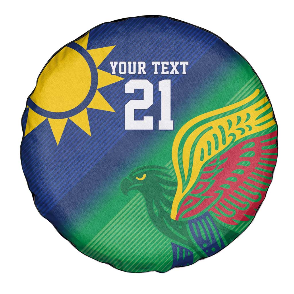 Namibia Rugby Custom Spare Tire Cover Welwitschias African Fish Eagle - Wonder Print Shop