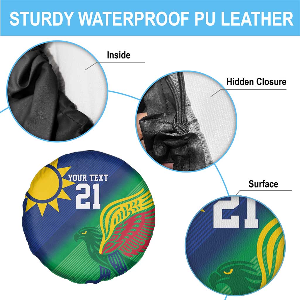 Namibia Rugby Custom Spare Tire Cover Welwitschias African Fish Eagle - Wonder Print Shop