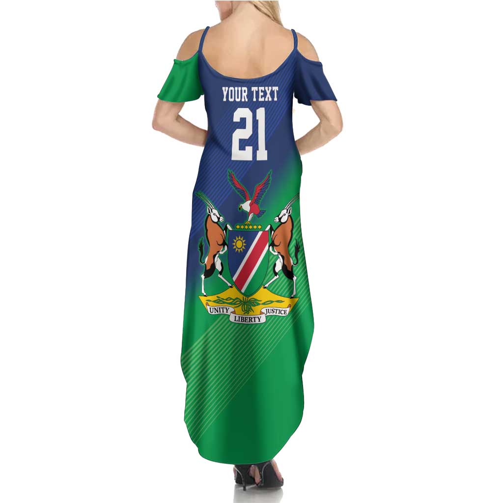 Namibia Rugby Custom Summer Maxi Dress Welwitschias African Fish Eagle - Wonder Print Shop