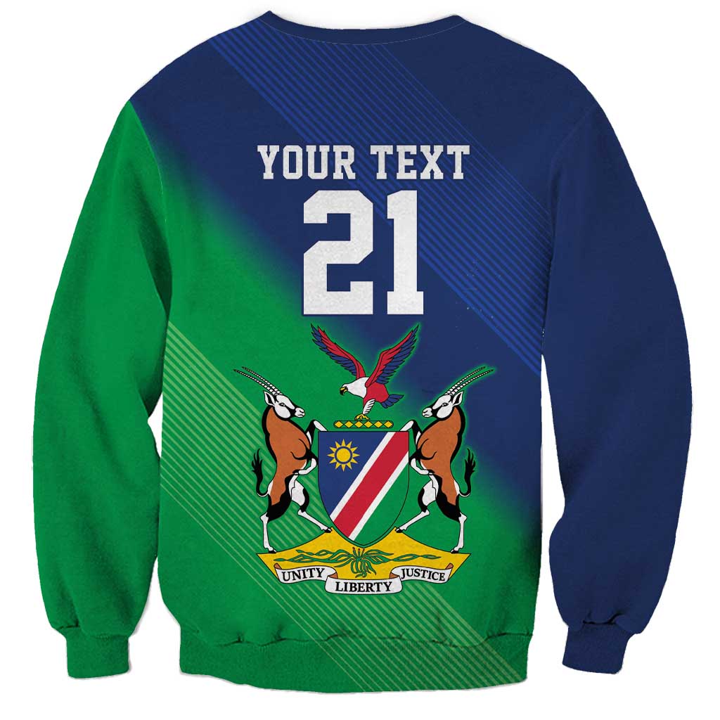 Namibia Rugby Custom Sweatshirt Welwitschias African Fish Eagle - Wonder Print Shop