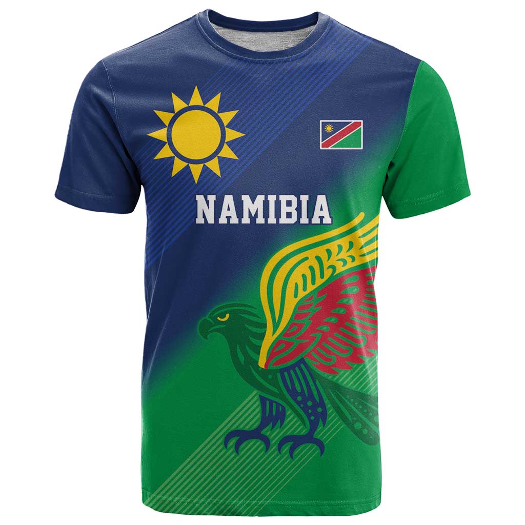 Namibia Rugby Custom T Shirt Welwitschias African Fish Eagle - Wonder Print Shop