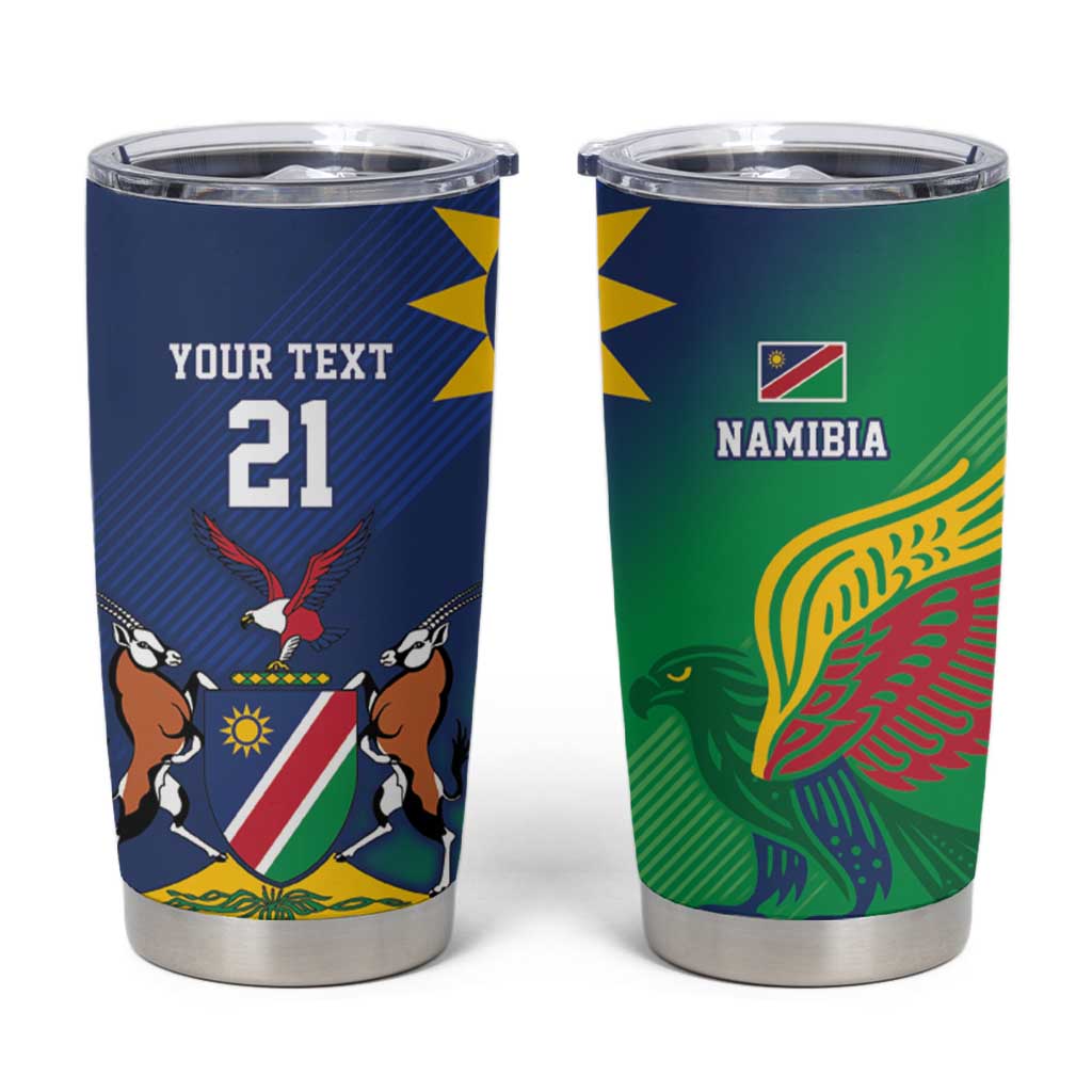 Namibia Rugby Custom Tumbler Cup Welwitschias African Fish Eagle - Wonder Print Shop