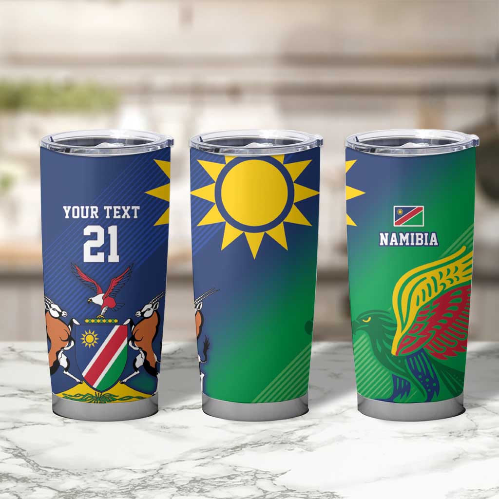 Namibia Rugby Custom Tumbler Cup Welwitschias African Fish Eagle - Wonder Print Shop