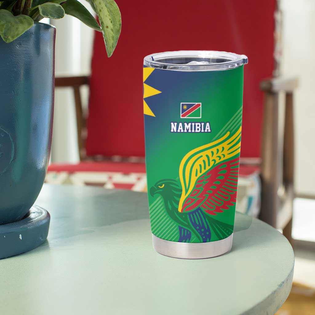 Namibia Rugby Custom Tumbler Cup Welwitschias African Fish Eagle - Wonder Print Shop