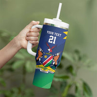 Namibia Rugby Custom Tumbler With Handle Welwitschias African Fish Eagle - Wonder Print Shop