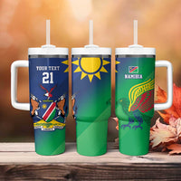 Namibia Rugby Custom Tumbler With Handle Welwitschias African Fish Eagle - Wonder Print Shop