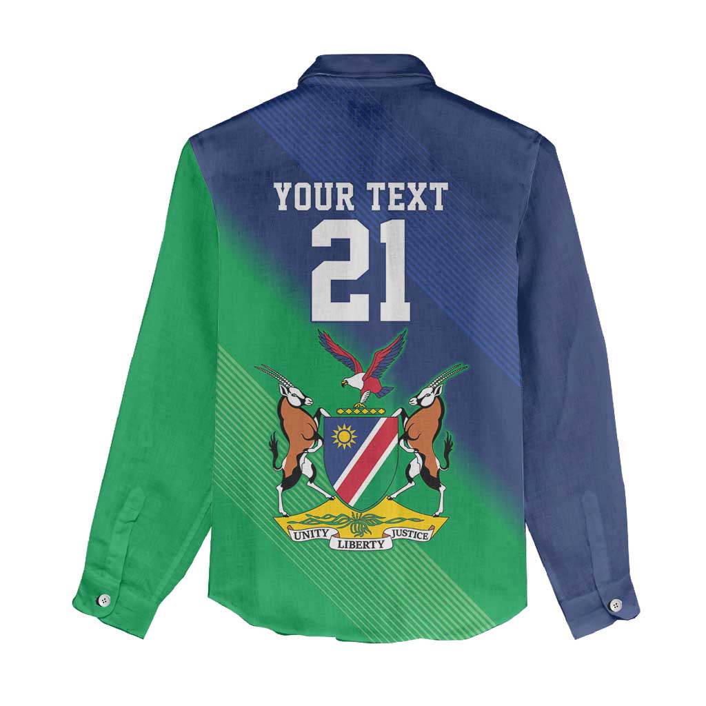 Namibia Rugby Custom Women Casual Shirt Welwitschias African Fish Eagle - Wonder Print Shop