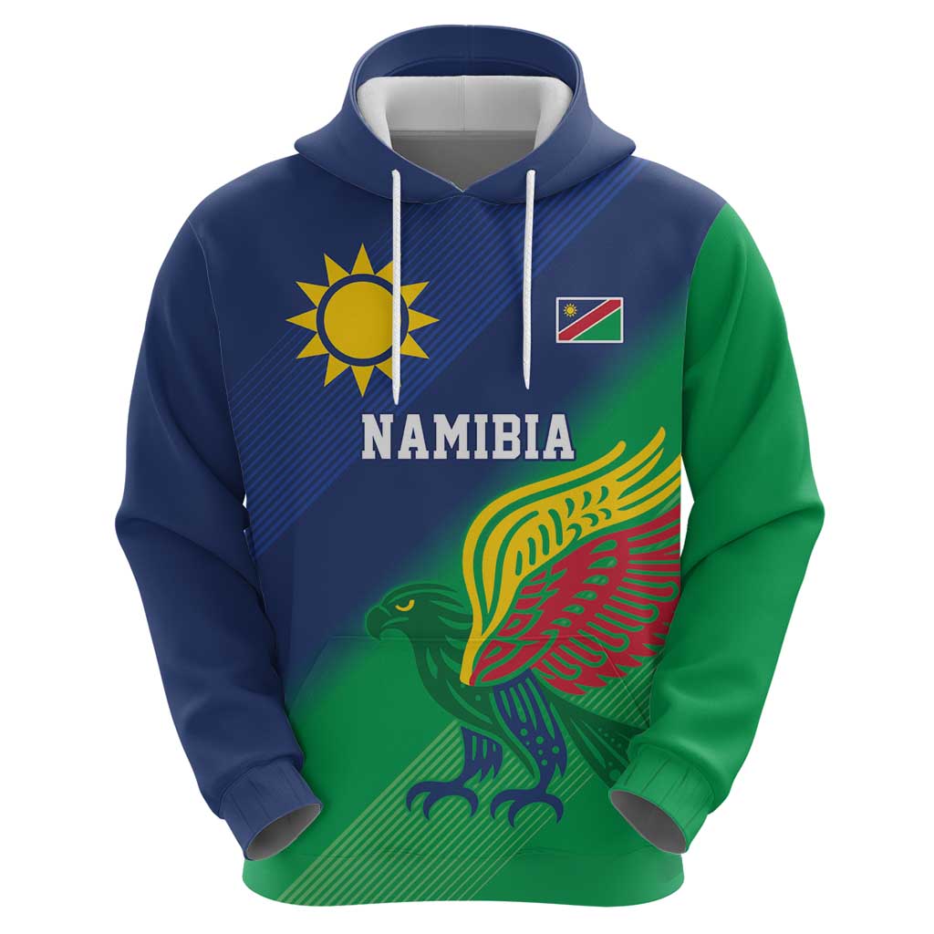 Namibia Rugby Custom Zip Hoodie Welwitschias African Fish Eagle - Wonder Print Shop