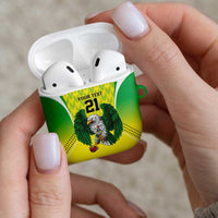 Nigeria Cricket Custom AirPods Case Najeriya Yellow Greens Eagle - Wonder Print Shop