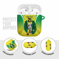 Nigeria Cricket Custom AirPods Case Najeriya Yellow Greens Eagle - Wonder Print Shop