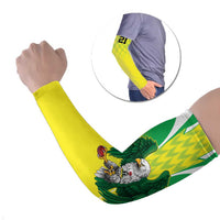 Nigeria Cricket Custom Arm Sleeves Najeriya Yellow Greens Eagle - Wonder Print Shop