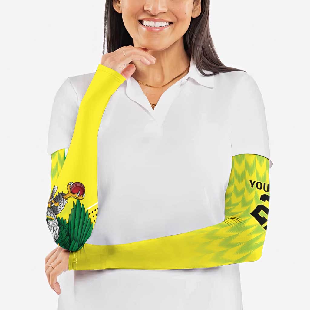 Nigeria Cricket Custom Arm Sleeves Najeriya Yellow Greens Eagle - Wonder Print Shop
