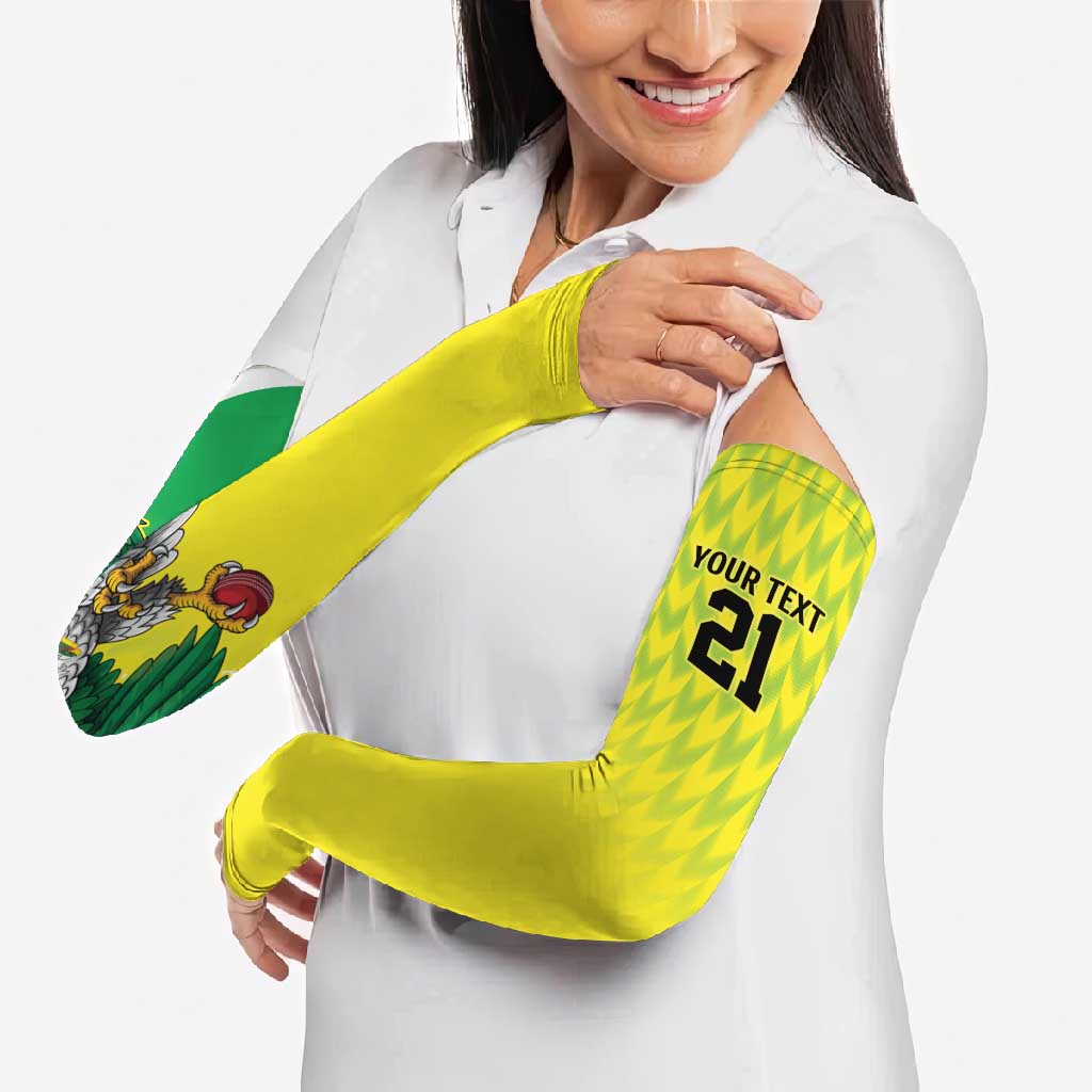 Nigeria Cricket Custom Arm Sleeves Najeriya Yellow Greens Eagle - Wonder Print Shop