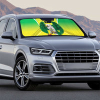 Nigeria Cricket Custom Auto Sun Shade Najeriya Yellow Greens Eagle - Wonder Print Shop