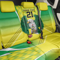 Nigeria Cricket Custom Back Car Seat Cover Najeriya Yellow Greens Eagle - Wonder Print Shop
