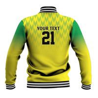 Nigeria Cricket Custom Baseball Jacket Najeriya Yellow Greens Eagle - Wonder Print Shop