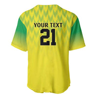 Nigeria Cricket Custom Baseball Jersey Najeriya Yellow Greens Eagle - Wonder Print Shop