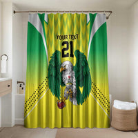 Nigeria Cricket Custom Bathroom Set Najeriya Yellow Greens Eagle - Wonder Print Shop