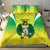 Nigeria Cricket Custom Bedding Set Najeriya Yellow Greens Eagle - Wonder Print Shop