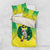 Nigeria Cricket Custom Bedding Set Najeriya Yellow Greens Eagle - Wonder Print Shop