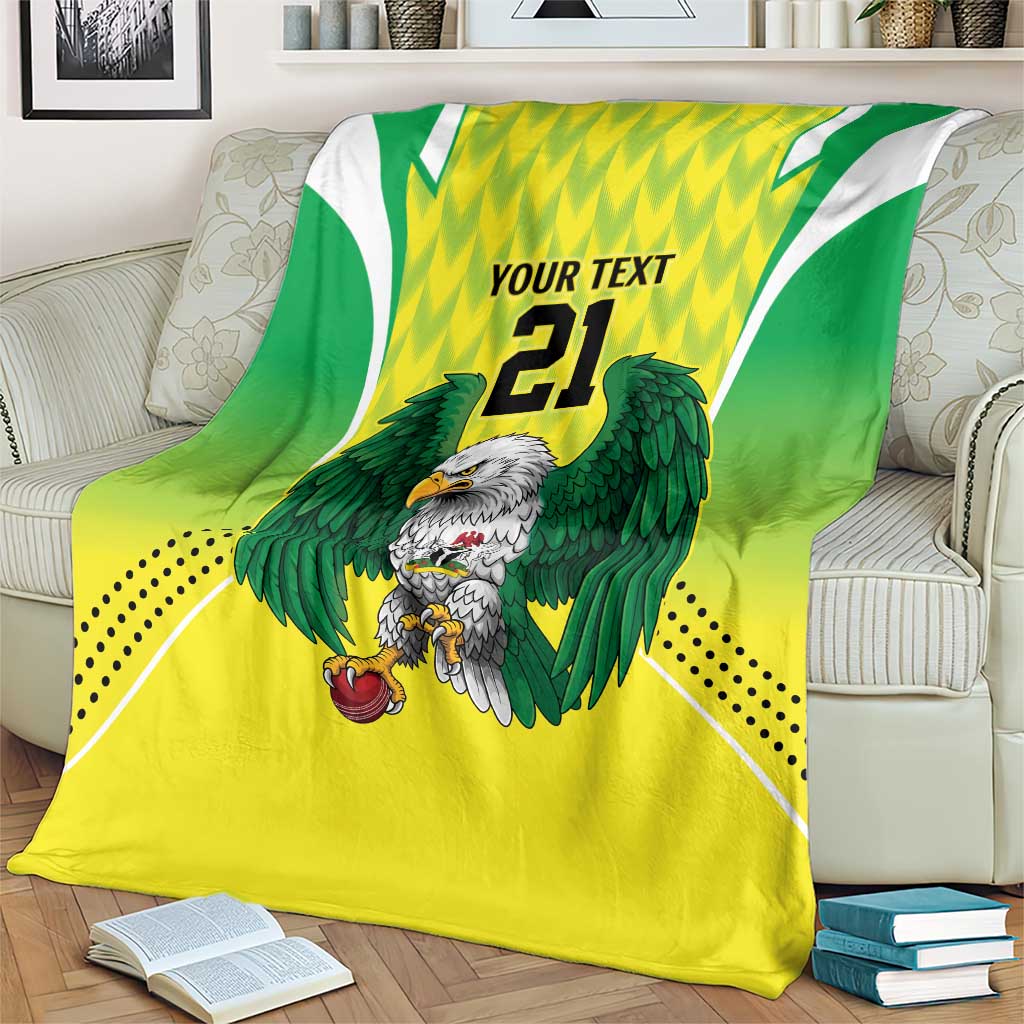 Nigeria Cricket Custom Blanket Najeriya Yellow Greens Eagle - Wonder Print Shop